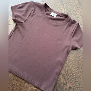 Aritzia Wilfred-Free Go-To Ribbed T-Shirt